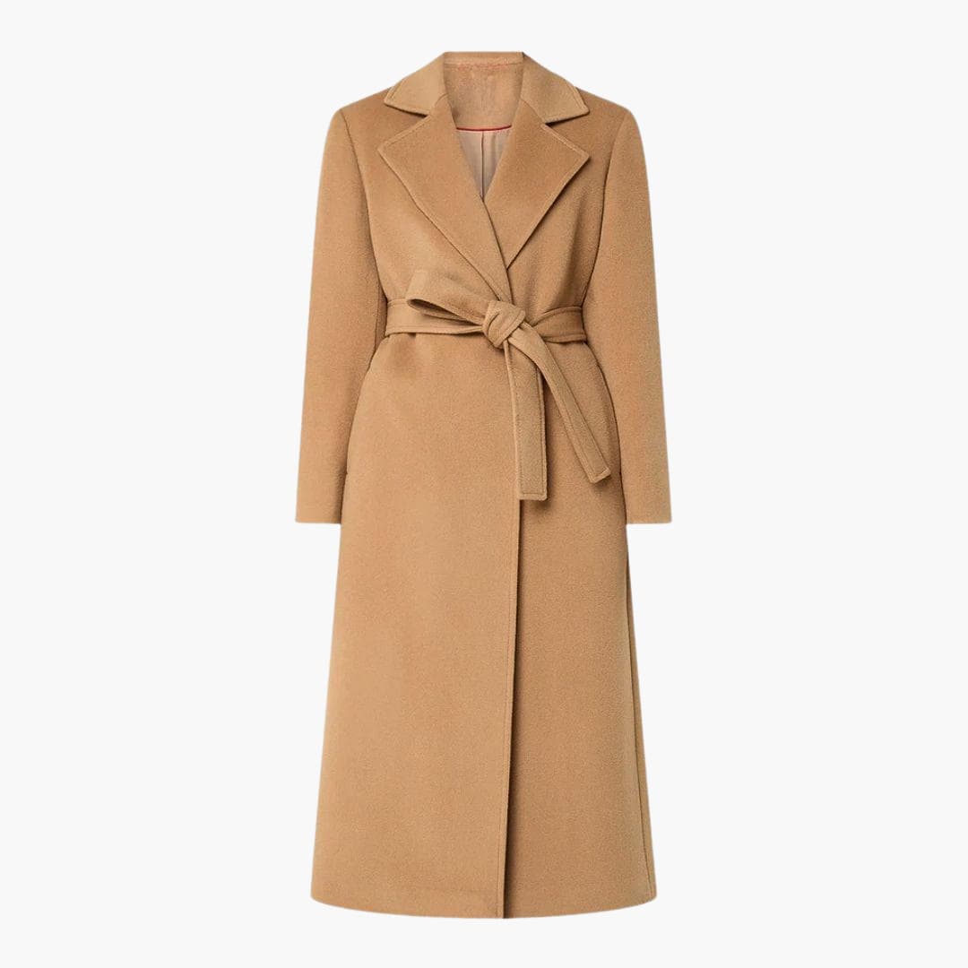 Belted Trench Coat - Women's Long Winter Overcoat Style -  Made By Riley