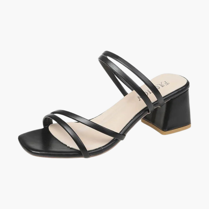 Women’s Heeled Sandals with Strappy Upper and Open Toe