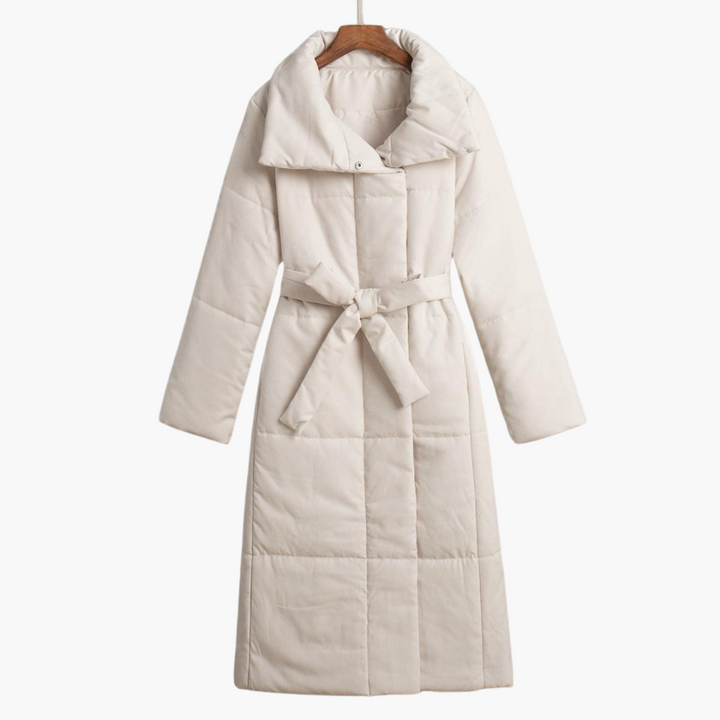 Women’s Long Winter Coat with Belt and Oversized Fit