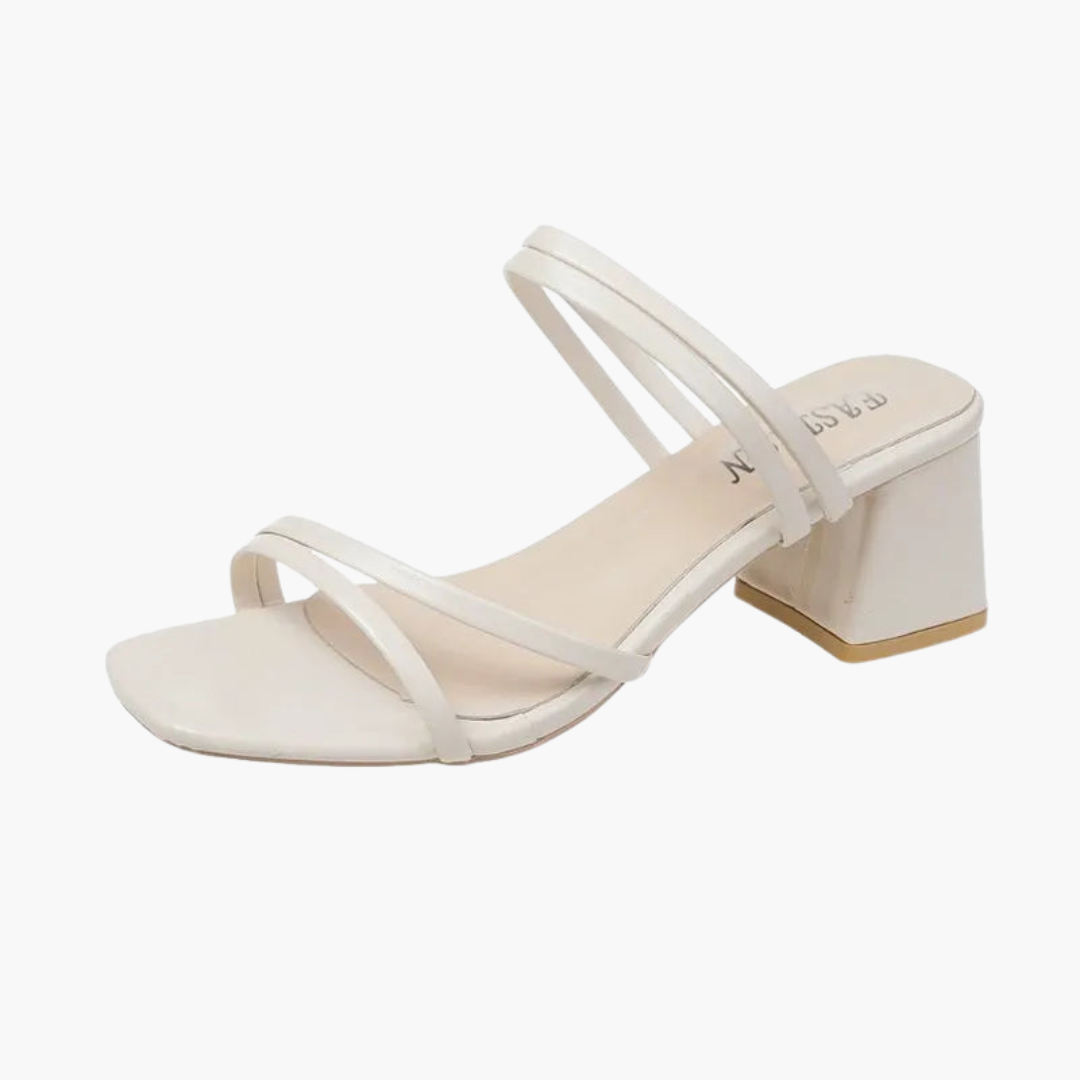 Women’s Heeled Sandals with Strappy Upper and Open Toe