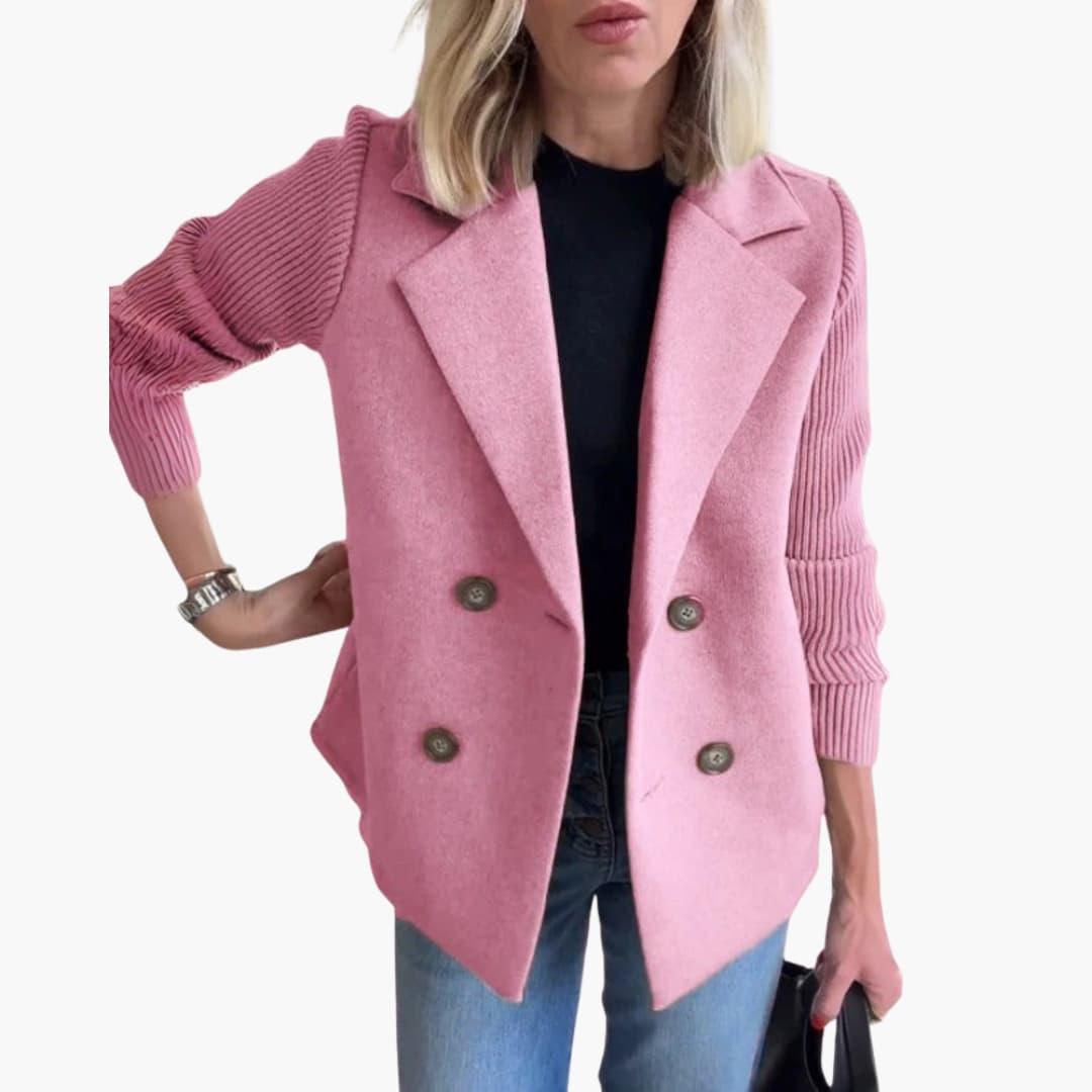 Women’s Blazer with Lapel Collar and Button Fastening