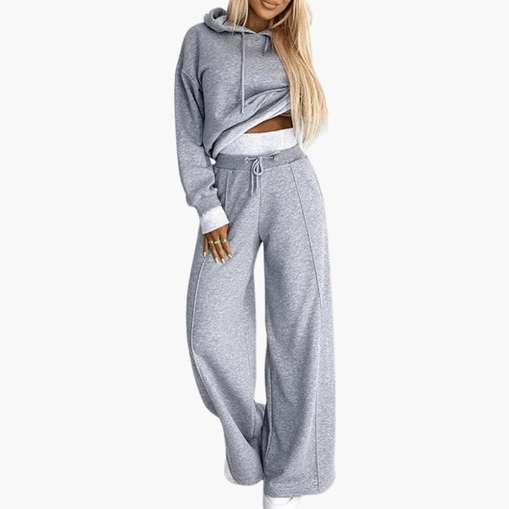 Women’s Two-Piece Knit Loungewear Set with Relaxed Fit