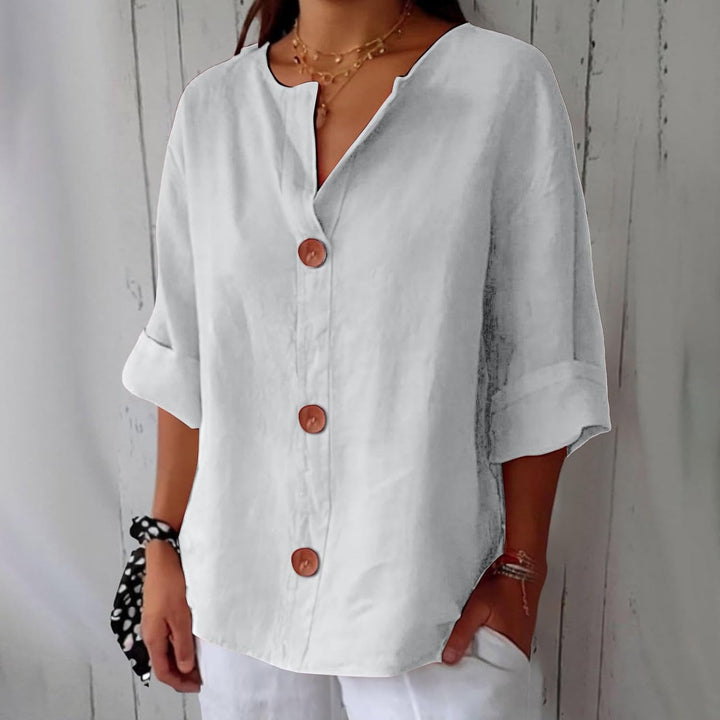 Linen Blouse Women – Loose Fit Breathable Summer Top