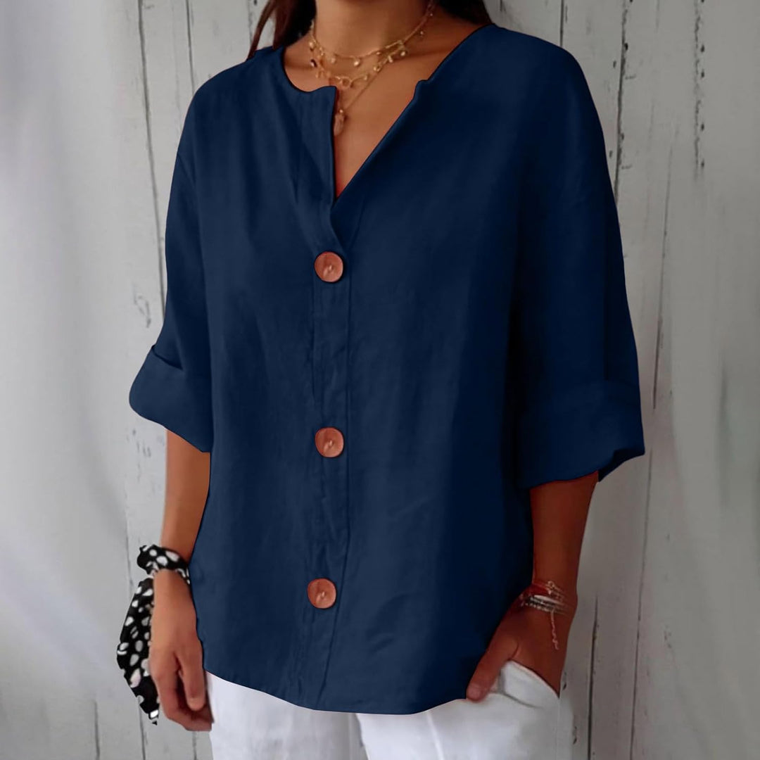 Linen Blouse Women – Loose Fit Breathable Summer Top