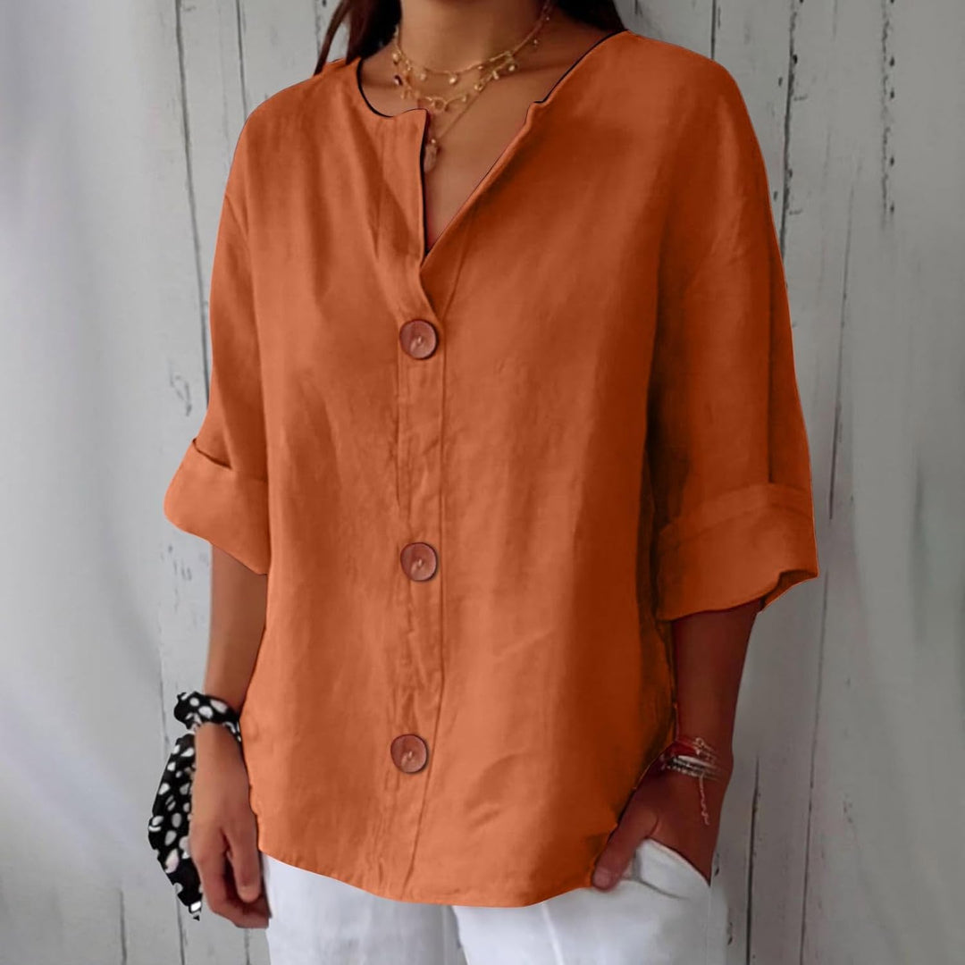 Linen Blouse Women – Loose Fit Breathable Summer Top