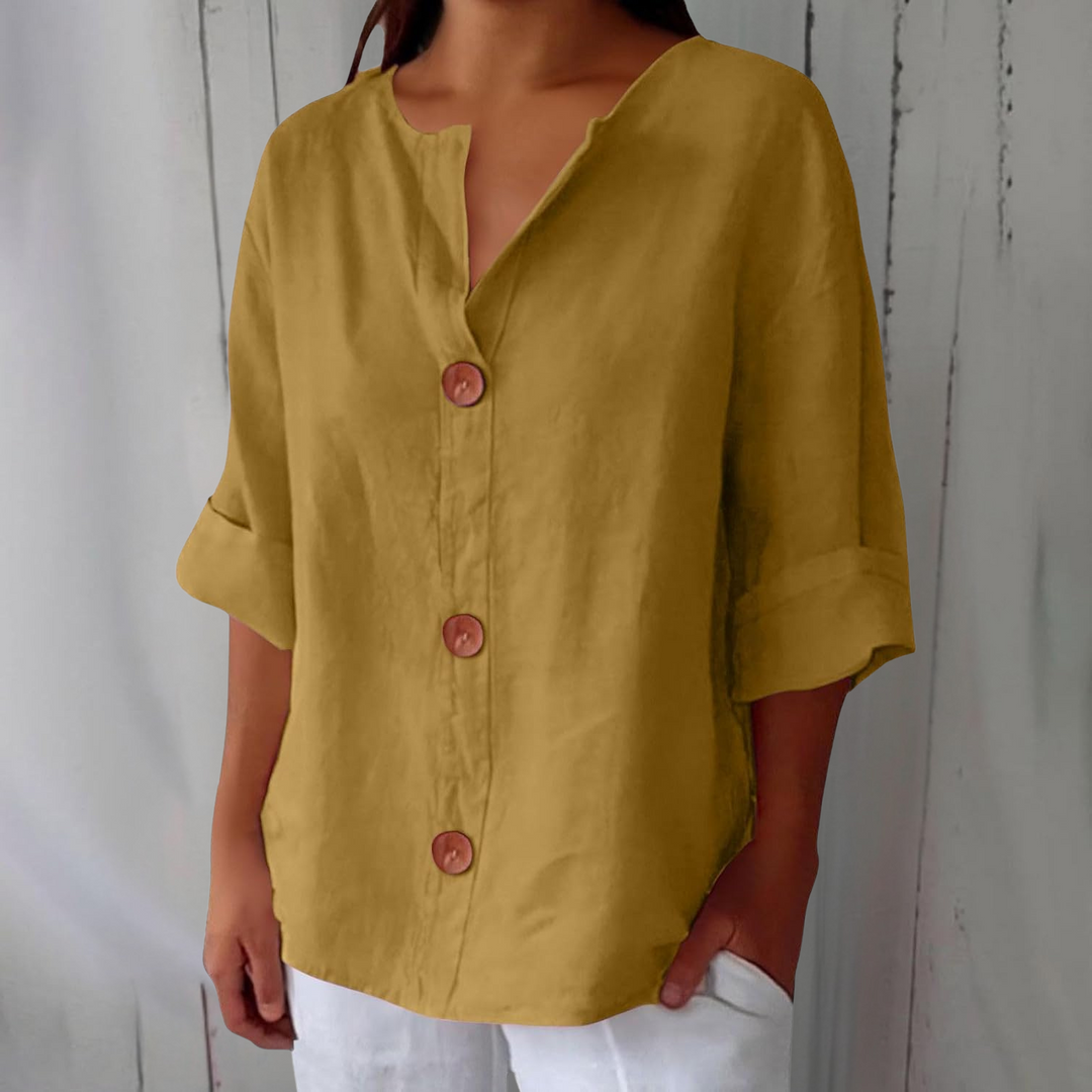 Linen Blouse Women – Loose Fit Breathable Summer Top