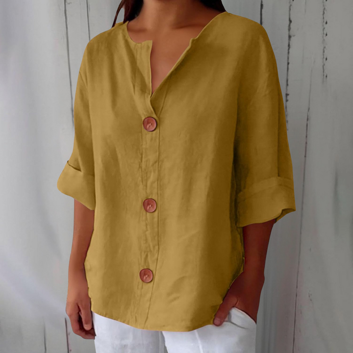 Linen Blouse Women – Loose Fit Breathable Summer Top
