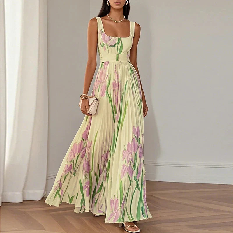 Floral A-Line Maxi Dress Women – Flattering Summer Dress