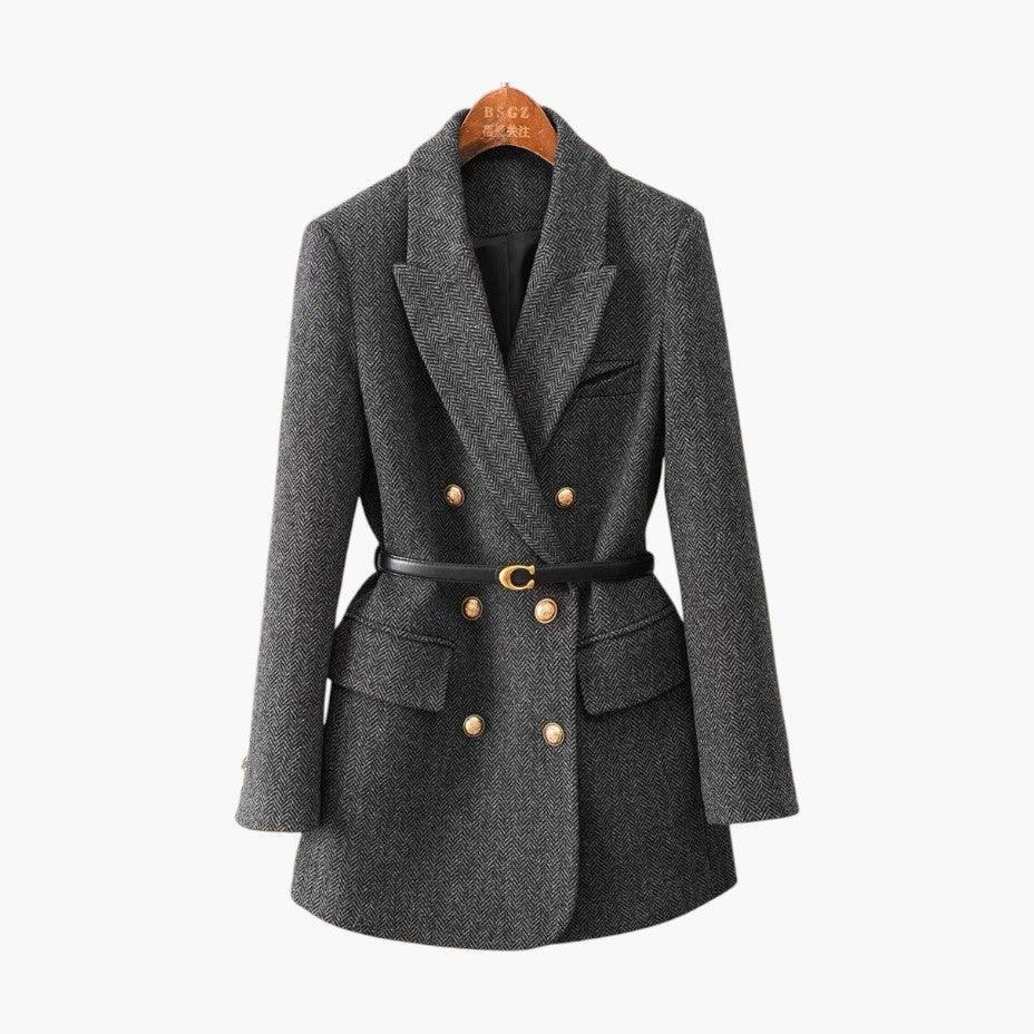Belted Wool Blazer – Women&